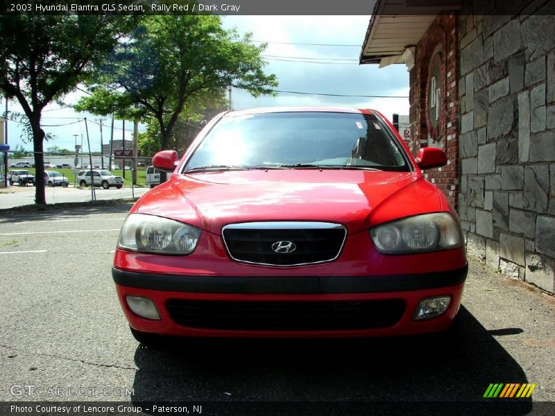 Rally Red / Dark Gray 2003 Hyundai Elantra GLS Sedan