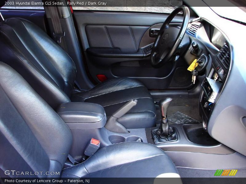 Rally Red / Dark Gray 2003 Hyundai Elantra GLS Sedan