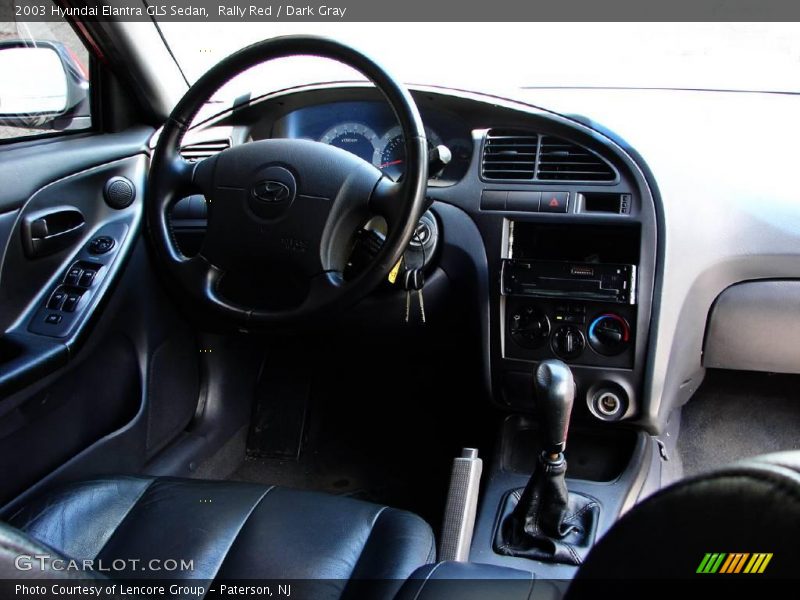 Rally Red / Dark Gray 2003 Hyundai Elantra GLS Sedan