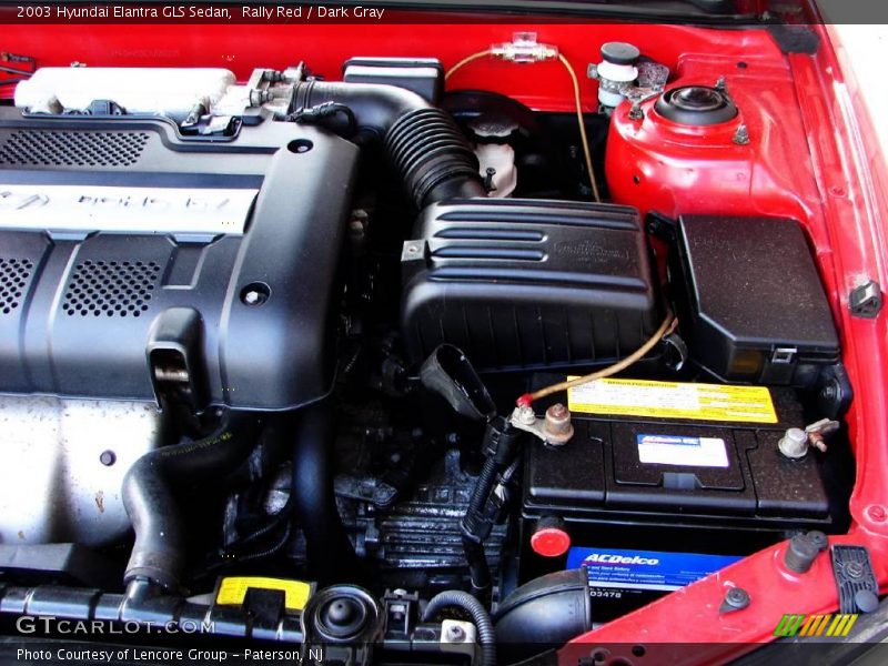 Rally Red / Dark Gray 2003 Hyundai Elantra GLS Sedan