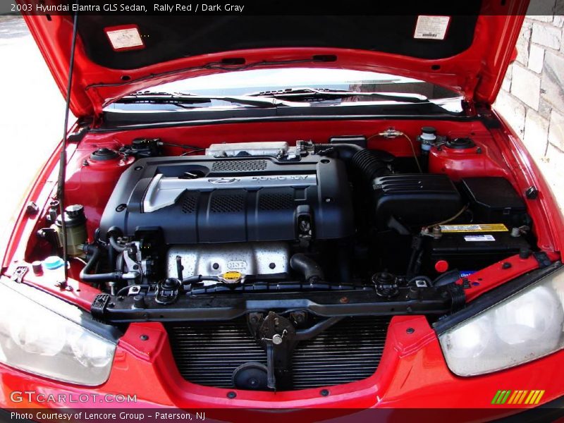 Rally Red / Dark Gray 2003 Hyundai Elantra GLS Sedan
