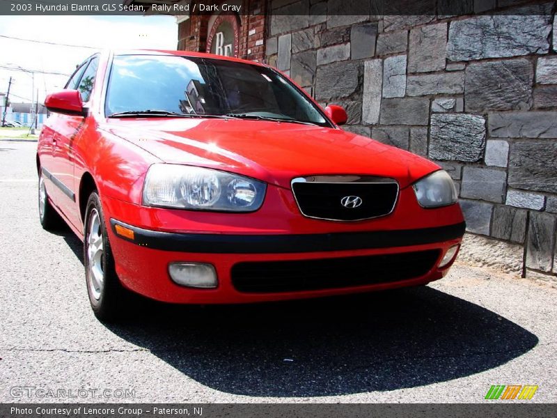 Rally Red / Dark Gray 2003 Hyundai Elantra GLS Sedan