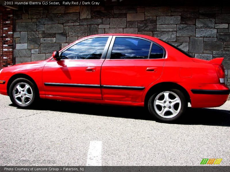 Rally Red / Dark Gray 2003 Hyundai Elantra GLS Sedan
