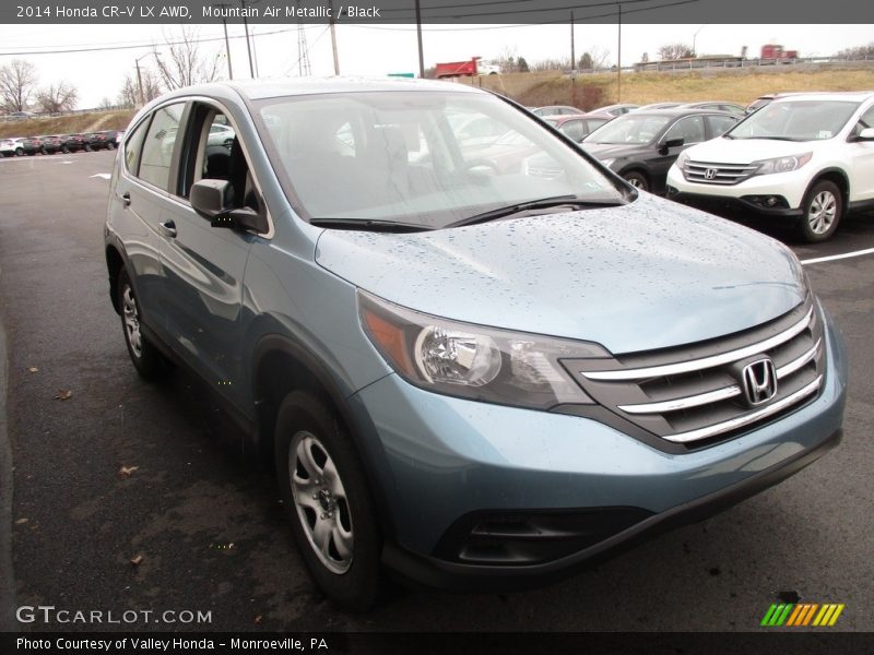 Mountain Air Metallic / Black 2014 Honda CR-V LX AWD