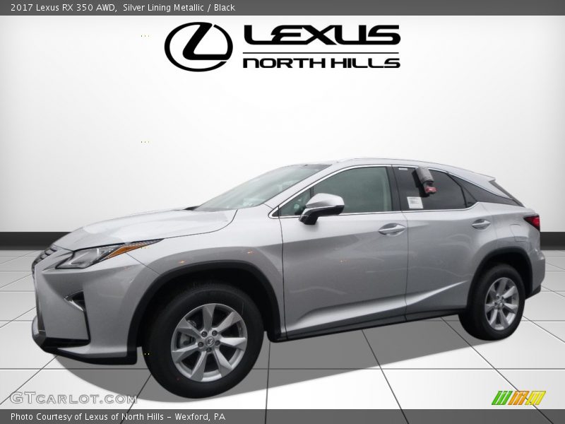 Silver Lining Metallic / Black 2017 Lexus RX 350 AWD