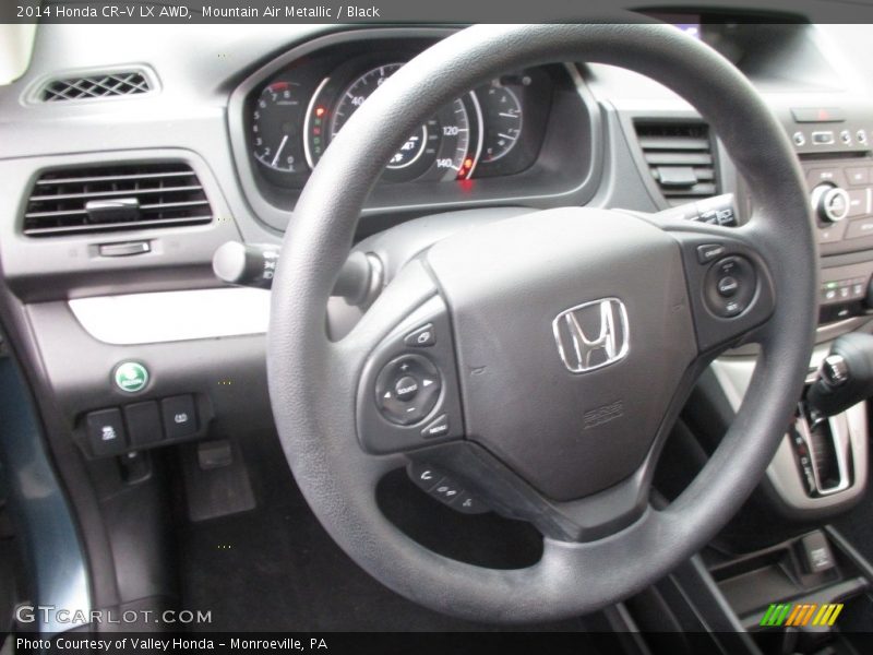 Mountain Air Metallic / Black 2014 Honda CR-V LX AWD