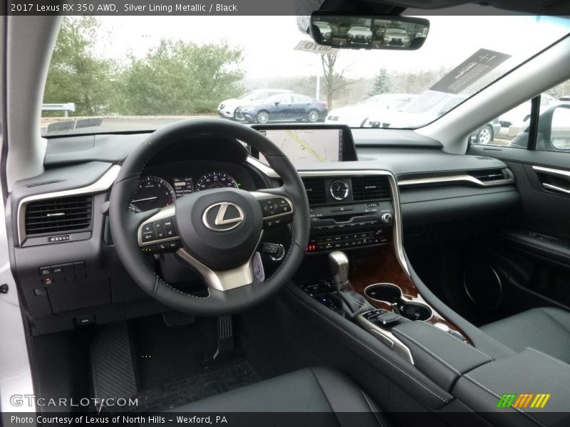 Silver Lining Metallic / Black 2017 Lexus RX 350 AWD