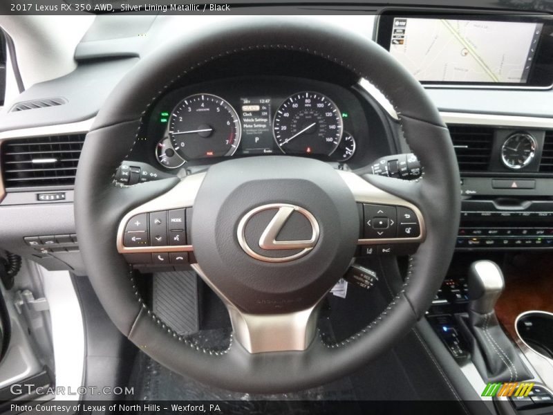 Silver Lining Metallic / Black 2017 Lexus RX 350 AWD