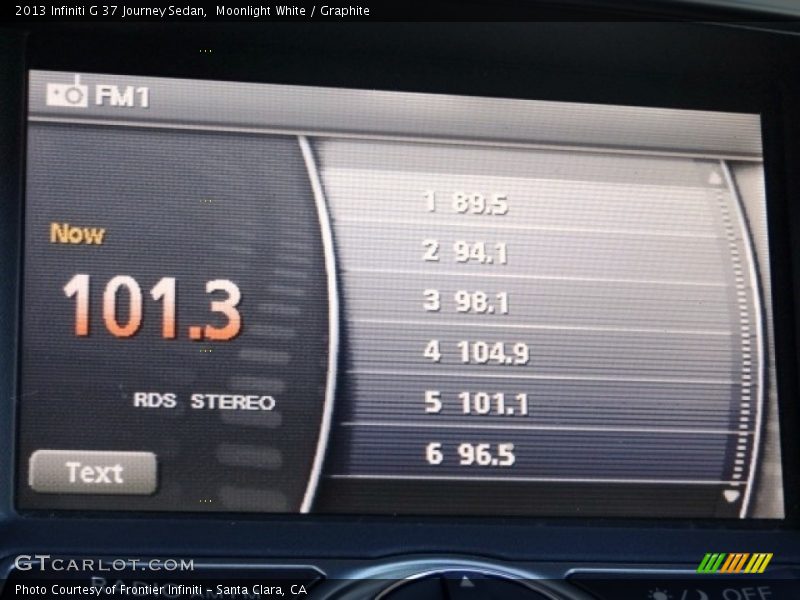 Moonlight White / Graphite 2013 Infiniti G 37 Journey Sedan
