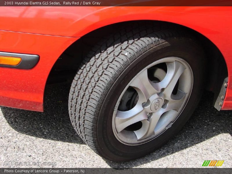 Rally Red / Dark Gray 2003 Hyundai Elantra GLS Sedan