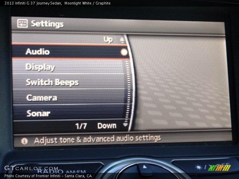 Moonlight White / Graphite 2013 Infiniti G 37 Journey Sedan