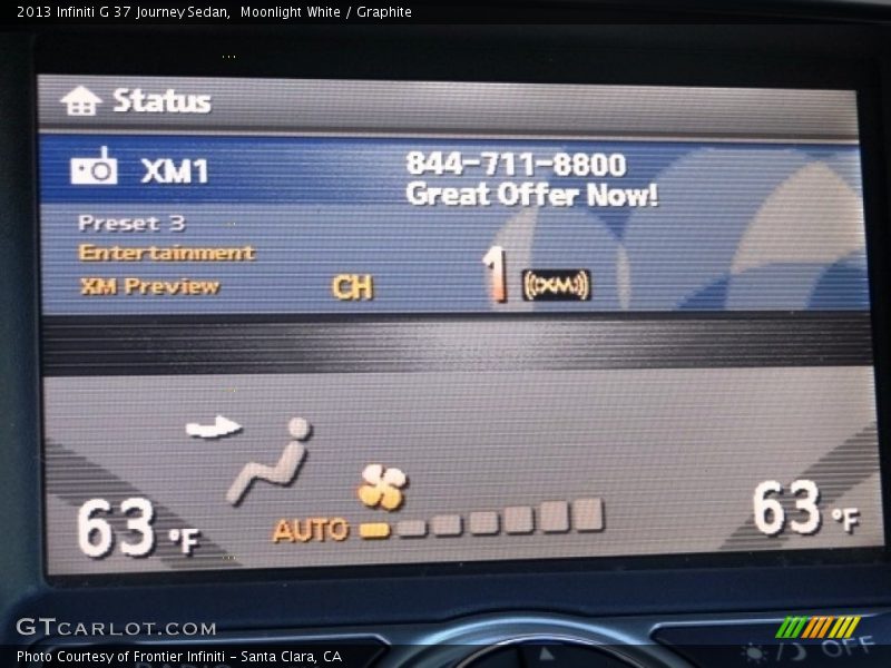 Moonlight White / Graphite 2013 Infiniti G 37 Journey Sedan