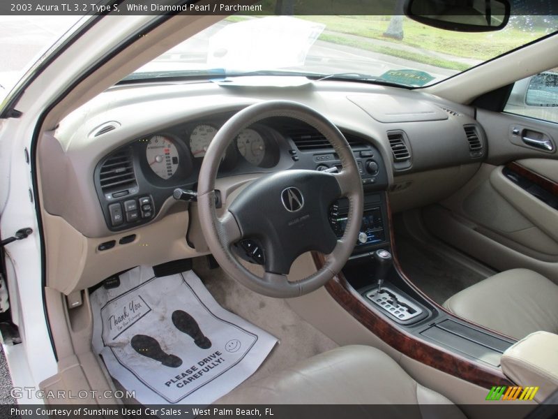 White Diamond Pearl / Parchment 2003 Acura TL 3.2 Type S