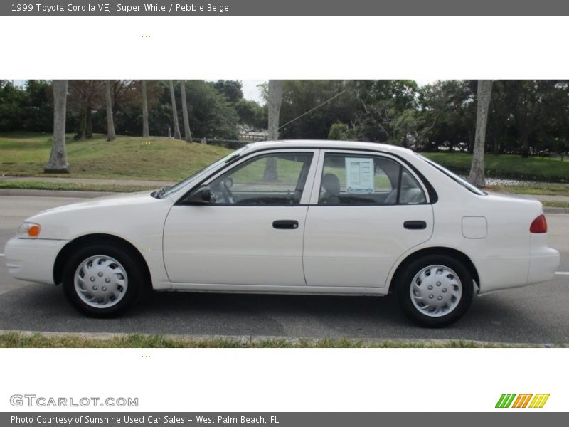 Super White / Pebble Beige 1999 Toyota Corolla VE