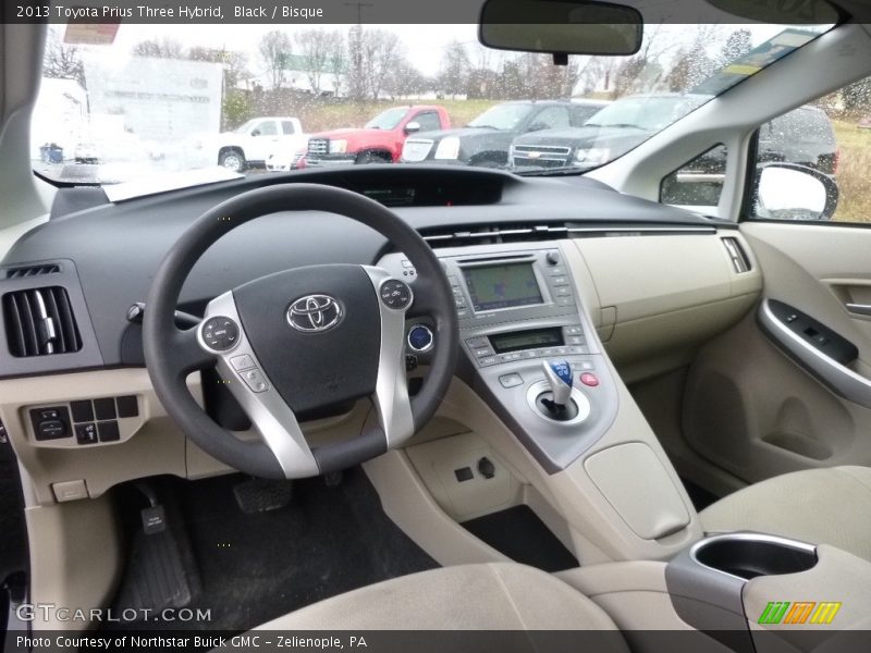Black / Bisque 2013 Toyota Prius Three Hybrid