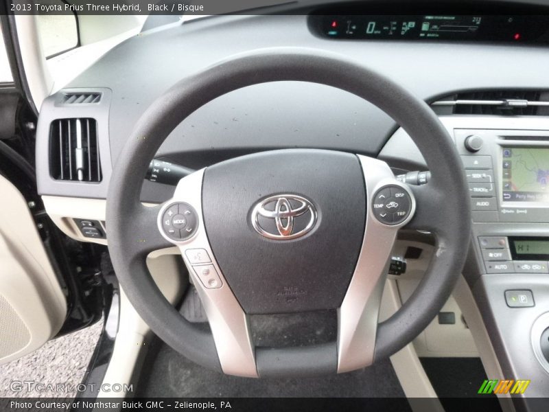Black / Bisque 2013 Toyota Prius Three Hybrid