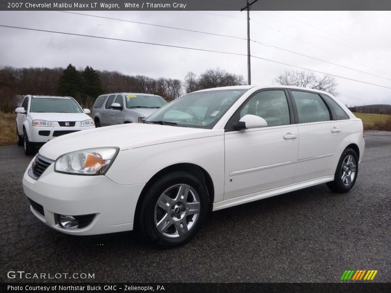 White / Titanium Gray 2007 Chevrolet Malibu Maxx LT Wagon