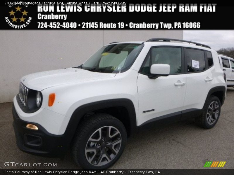 Alpine White / Bark Brown/Ski Grey 2017 Jeep Renegade Latitude 4x4
