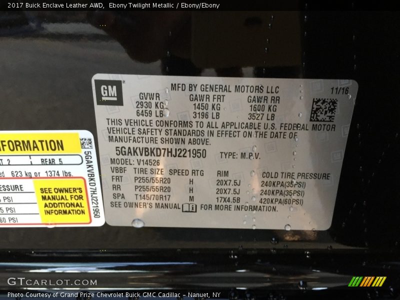 Ebony Twilight Metallic / Ebony/Ebony 2017 Buick Enclave Leather AWD
