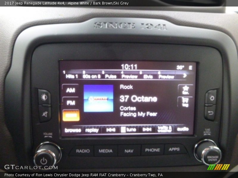 Alpine White / Bark Brown/Ski Grey 2017 Jeep Renegade Latitude 4x4