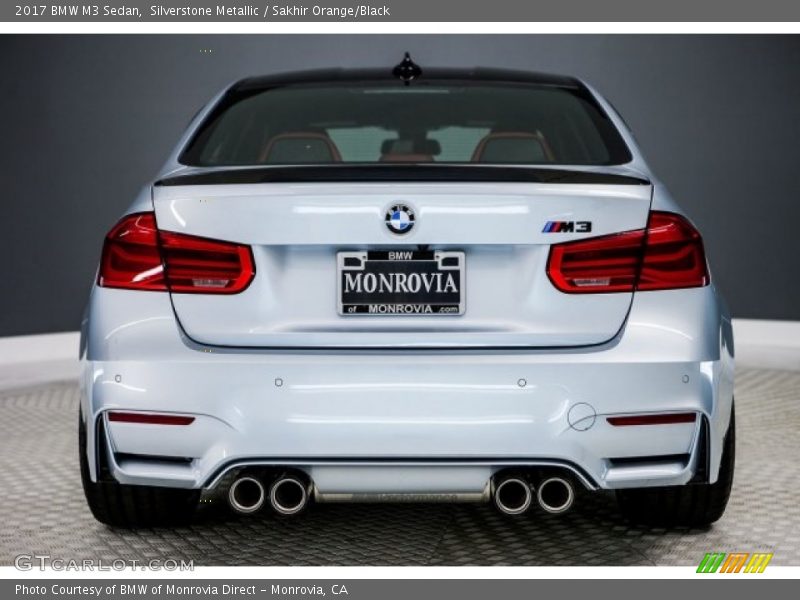 Silverstone Metallic / Sakhir Orange/Black 2017 BMW M3 Sedan