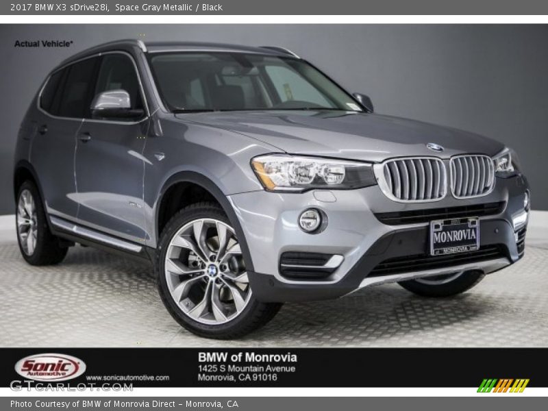 Space Gray Metallic / Black 2017 BMW X3 sDrive28i
