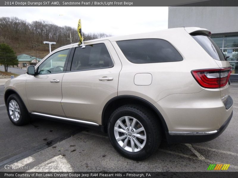 Sandstone Pearl / Black/Light Frost Beige 2014 Dodge Durango SXT AWD
