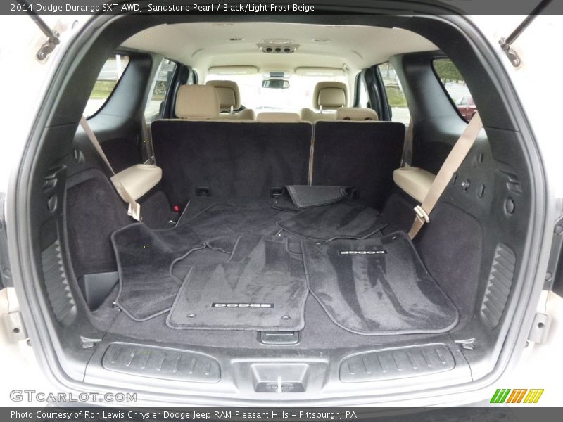 Sandstone Pearl / Black/Light Frost Beige 2014 Dodge Durango SXT AWD