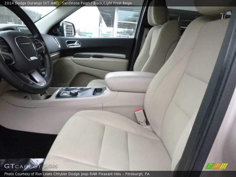 Sandstone Pearl / Black/Light Frost Beige 2014 Dodge Durango SXT AWD