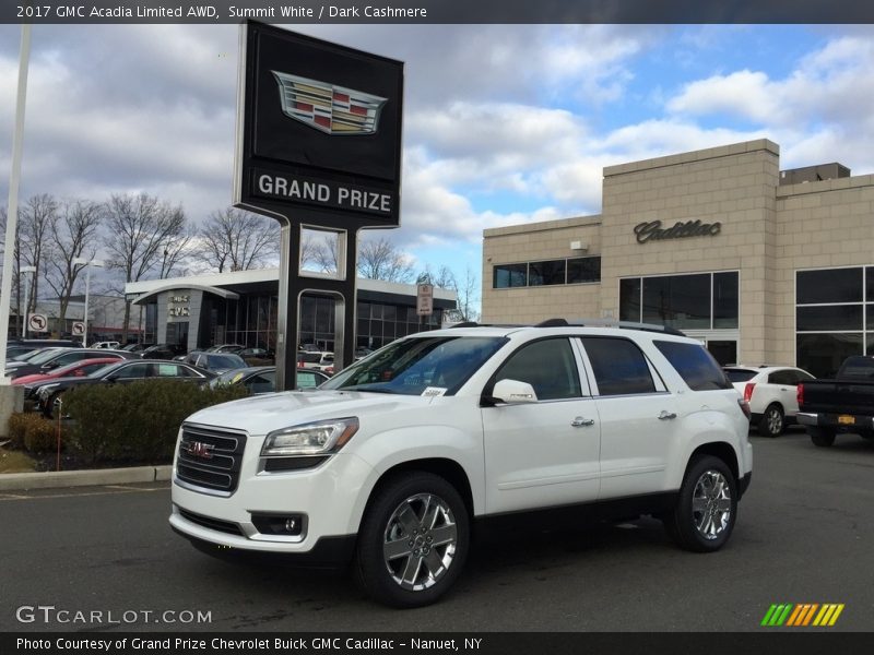 Summit White / Dark Cashmere 2017 GMC Acadia Limited AWD