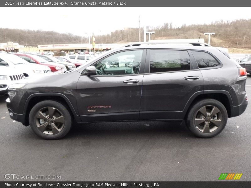 Granite Crystal Metallic / Black 2017 Jeep Cherokee Latitude 4x4