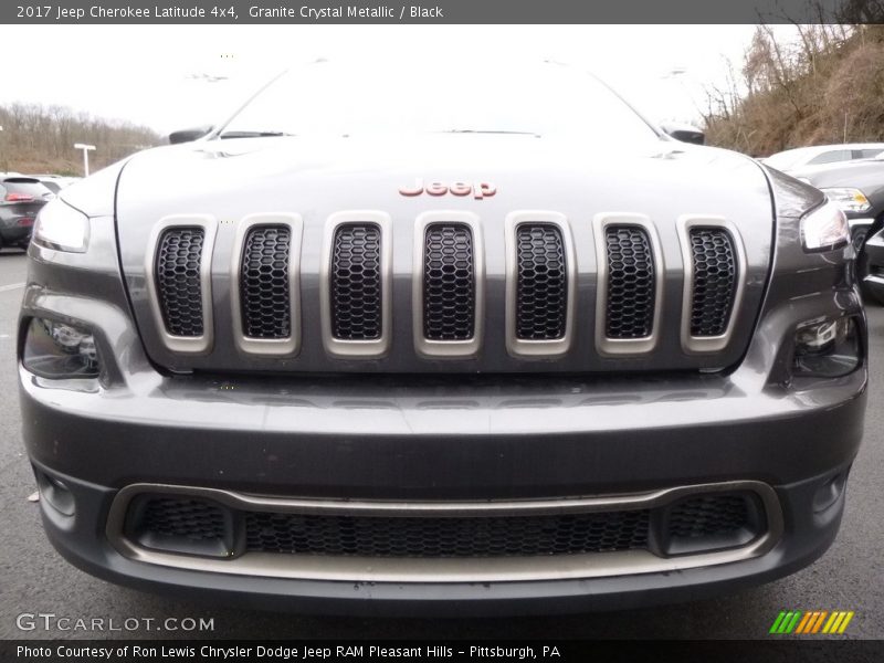 Granite Crystal Metallic / Black 2017 Jeep Cherokee Latitude 4x4