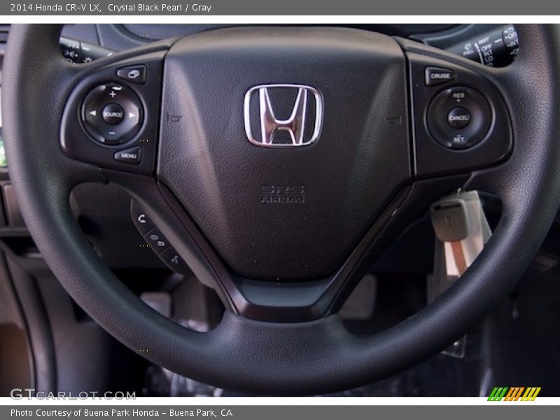 Crystal Black Pearl / Gray 2014 Honda CR-V LX