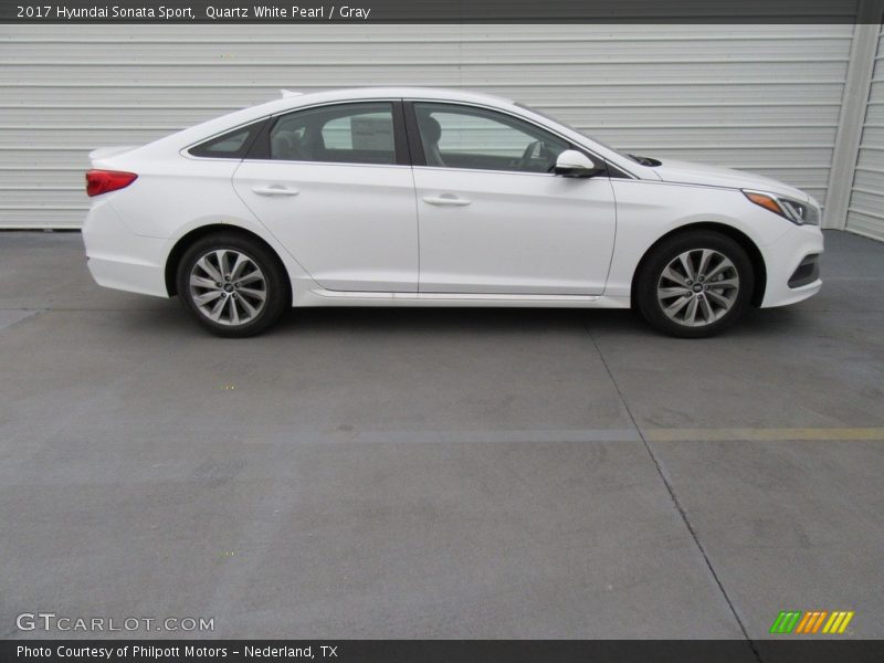 Quartz White Pearl / Gray 2017 Hyundai Sonata Sport