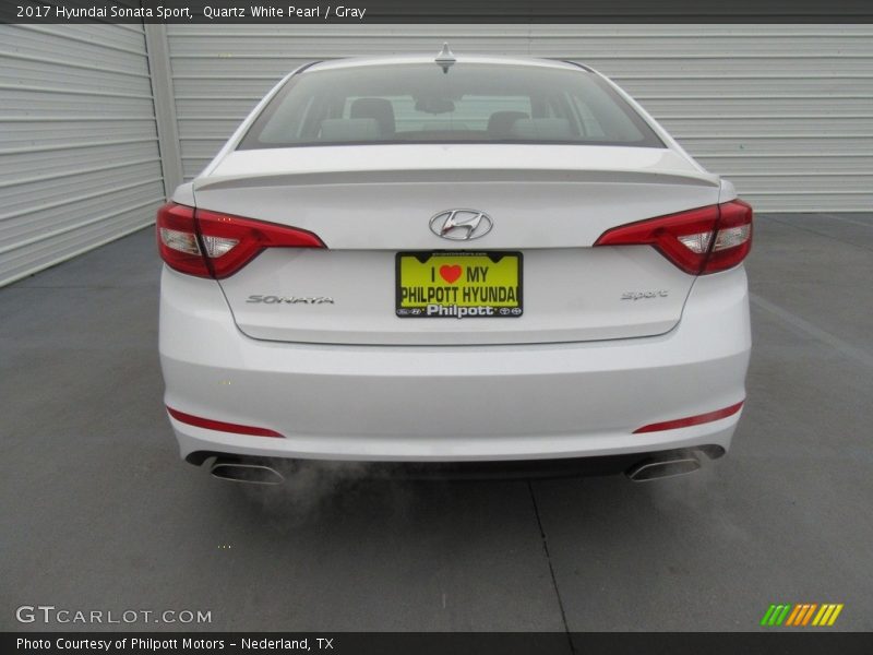 Quartz White Pearl / Gray 2017 Hyundai Sonata Sport