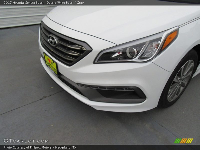 Quartz White Pearl / Gray 2017 Hyundai Sonata Sport