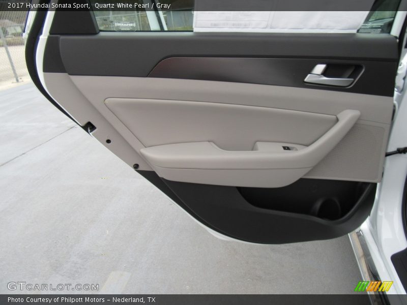 Quartz White Pearl / Gray 2017 Hyundai Sonata Sport