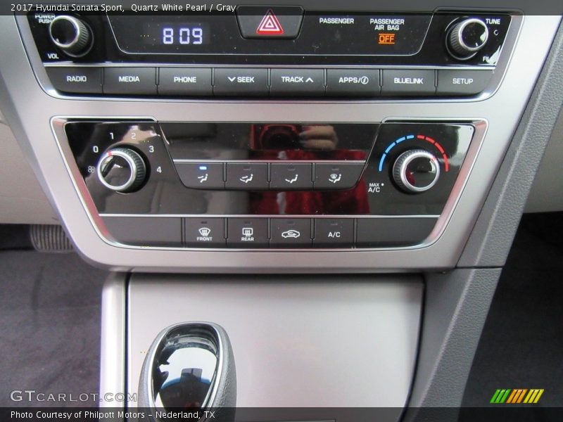 Quartz White Pearl / Gray 2017 Hyundai Sonata Sport