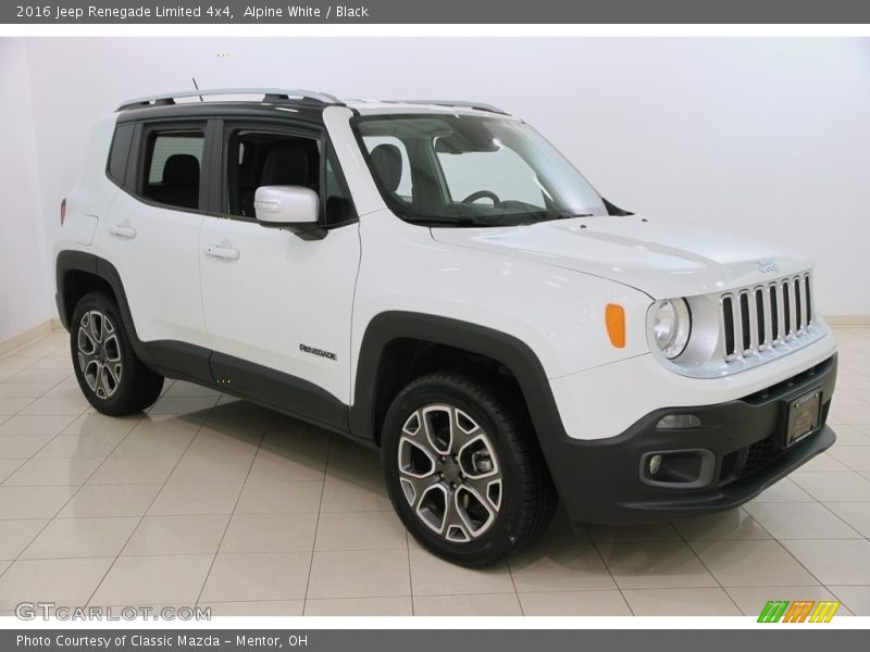 Alpine White / Black 2016 Jeep Renegade Limited 4x4