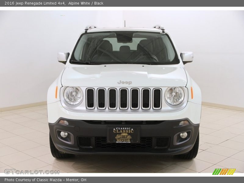 Alpine White / Black 2016 Jeep Renegade Limited 4x4