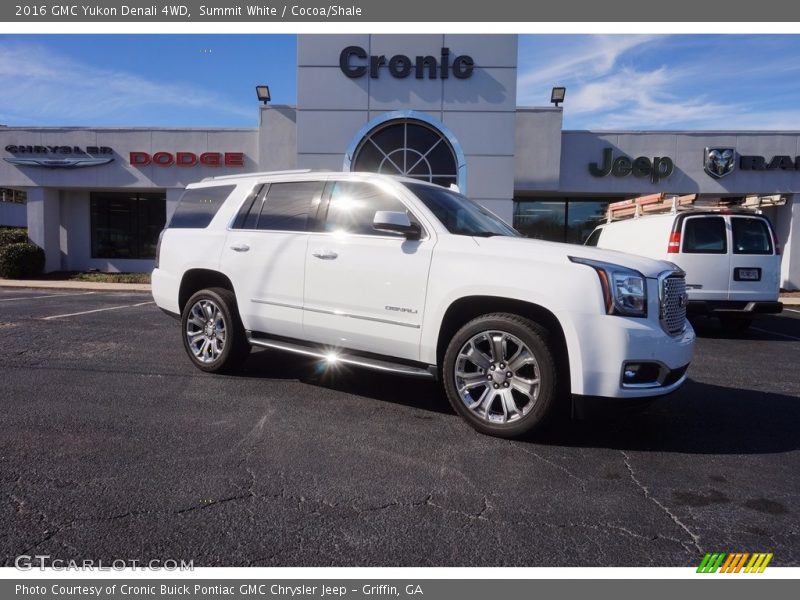 Summit White / Cocoa/Shale 2016 GMC Yukon Denali 4WD