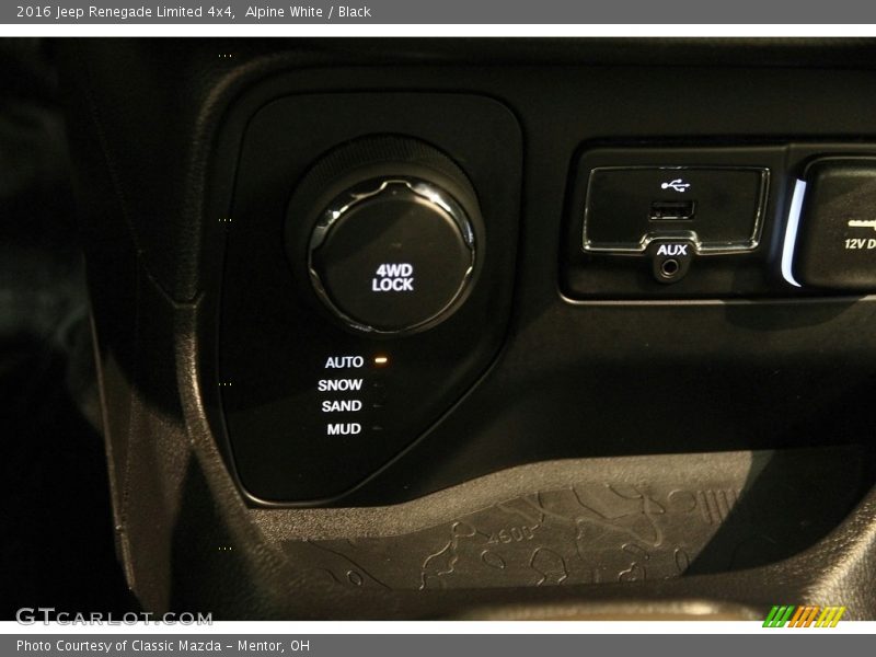 Alpine White / Black 2016 Jeep Renegade Limited 4x4