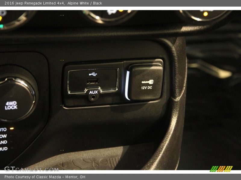 Alpine White / Black 2016 Jeep Renegade Limited 4x4