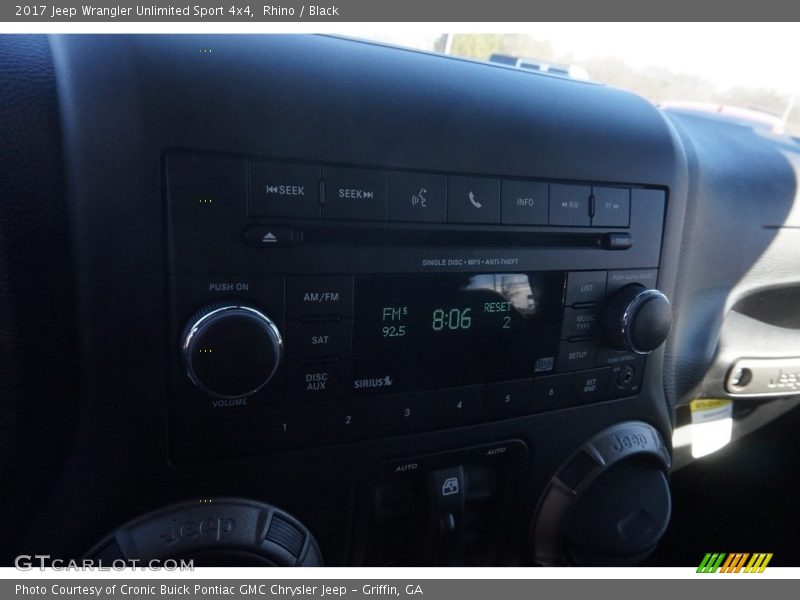 Rhino / Black 2017 Jeep Wrangler Unlimited Sport 4x4