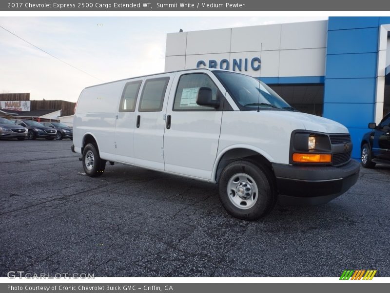 Summit White / Medium Pewter 2017 Chevrolet Express 2500 Cargo Extended WT