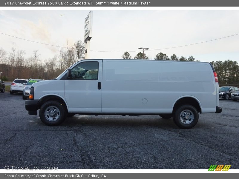 Summit White / Medium Pewter 2017 Chevrolet Express 2500 Cargo Extended WT