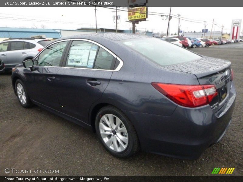 Carbide Gray Metallic / Slate Black 2017 Subaru Legacy 2.5i