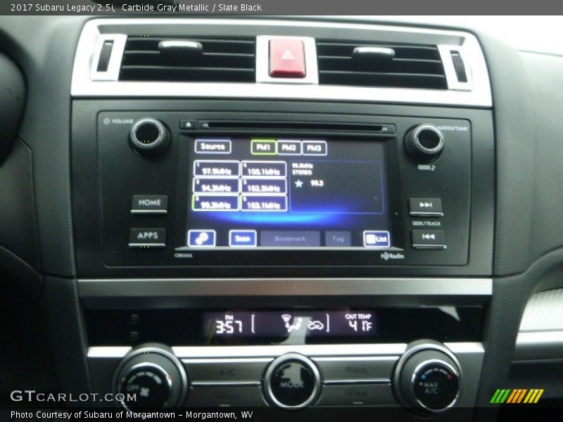 Carbide Gray Metallic / Slate Black 2017 Subaru Legacy 2.5i