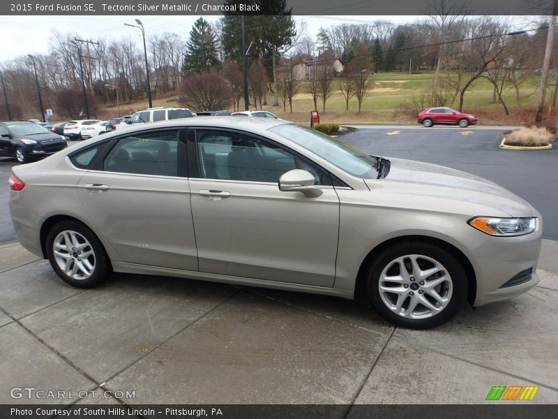 Tectonic Silver Metallic / Charcoal Black 2015 Ford Fusion SE