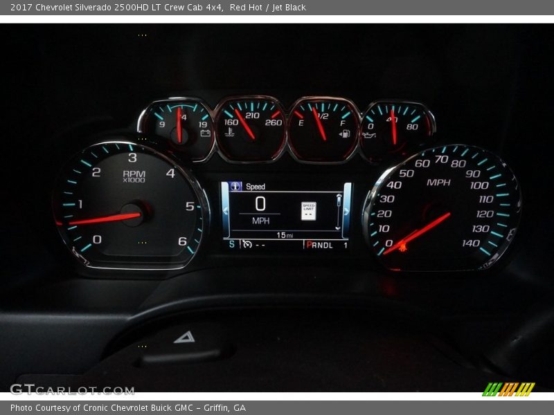 Red Hot / Jet Black 2017 Chevrolet Silverado 2500HD LT Crew Cab 4x4
